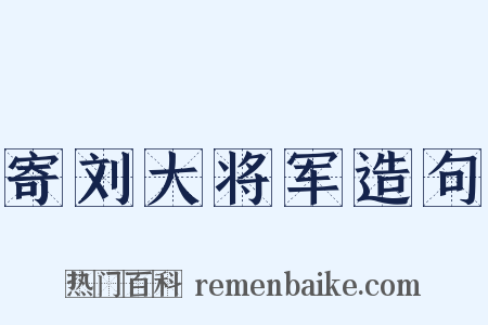 寄刘大将军造句是什么意思的图片
